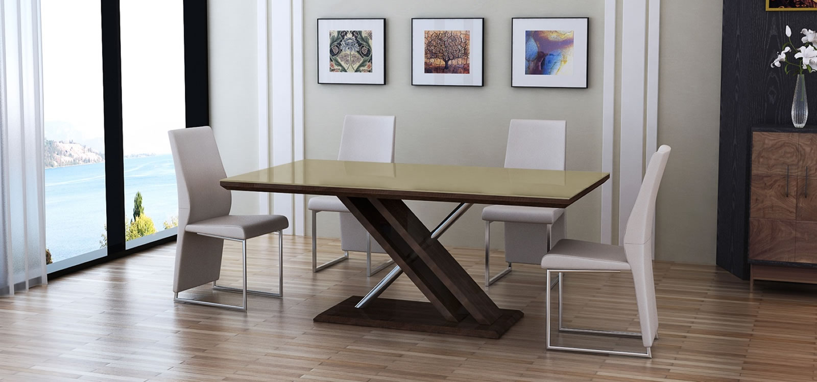 Cuba dining table and chairs lifestyle image